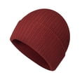thumbnail image 1 of LEKODE Thin Beanie Skull Cap Knit Hat Womens Cap Caps for Women Brimless Hats Mens Winter Hat Wine One Size, 1 of 2