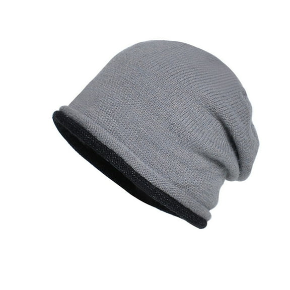 LEKODE Thin Beanie Skull Cap Knit Hat Womens Hats Women's Hats Men’s Hats for Men Gray One Size