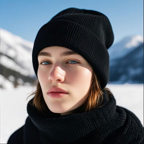 LEKODE Thin Beanie Womens Beanies for Winter Brimless Hat Outdoor Cycling Cold-proof Ear Warm Cap Faux Fur Hat Aviator Hat Warm Hats for Women Khaki L