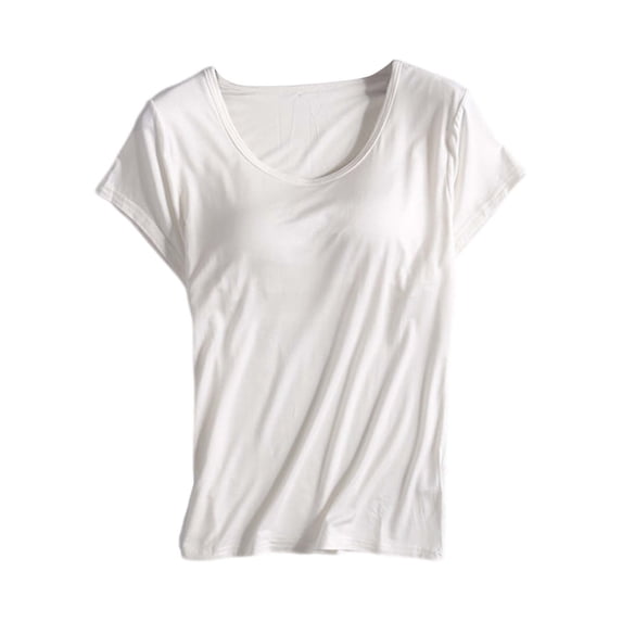 LEKODE Tshirts Shirts for Women Hort Sleeve Tops Scoop Neck Layer Tees Summer Gauze Tops Cute Tops Workout Tops Breathable Slim Fit Cute Summer Tops Basic Tees Loose Fit Women's T Shirts Beige L