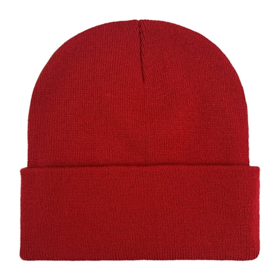 LEKODE Unisex Solid Plain Cuffed Knit Beanie Hat, Blank No‑Logo Ribbed Winter Skull Cap, Soft Stretchy Warm Beanie For Men Women Outdoor Street Daily Use G One Size