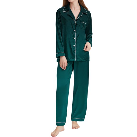 LEKODE Valentine Pajamas Women Pajamas for Women Set Christmas Ladies Loungewear Sets Womens Lounge Set Lounge Sets for Women Fall Womens Fall Pajama Sets Heart Pajamas Set Green 2XL
