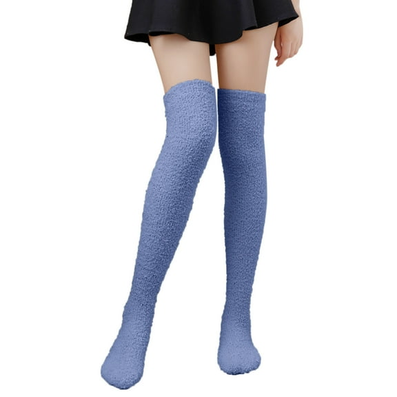 LEKODE Warm Fuzzy Socks for Women Knee High Socks for Women Slipper Socks for Women Men Sock Ruffle Crew Socks for Women Long Socks for Women Compression Crew Socks for Women E One Size