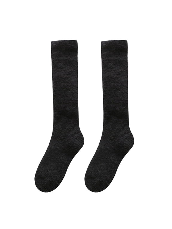 Warm Fuzzy Socks for Women Long Socks Slipper Socks for Women Running Socks Thin Crew Socks Women Men Sock Womens Socks Crew Black One Size