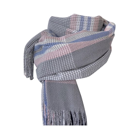 LEKODE Warm Scarf Long Shawl Long Scarves for Women Scarf Winter Scarves for Women Dressy Cotton Scarf for Women Scarfs for Women Gray One Size