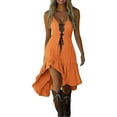 thumbnail image 1 of LEKODE Western Cowgirl Dress for Women Vestidos Vaqueros De Mujer Para Botas Boho Dress for Women Tropical Dresses for Women Flowy Dresses for Women Western Dress Sun Dresses Women Orange 2xl, 1 of 8