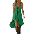 thumbnail image 1 of LEKODE Western Cowgirl Dress for Women Vestidos Vaqueros De Mujer Para Botas Boho Dress for Women Wedding Guest Dresses Wedding Dress Western Dress for Women Maxi Dress Summer Green S, 1 of 8