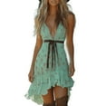 thumbnail image 1 of LEKODE Western Cowgirl Dress for Women Vestidos Vaqueros De Mujer Para Botas Mini Dresses Cocktail Dresses for Wedding Guest Womens Dresses Gothic Clothes for Women Sun Dresses Women Mint Green L, 1 of 7