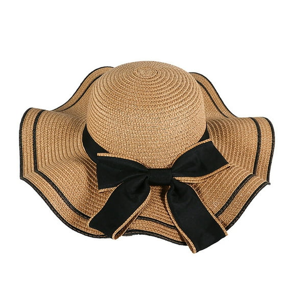 LEKODE Wide Brim Hats for Women Straw Hats for Men Bucket Hats for Men Hats for Women Straw Hats for Women Visors for Women Straw Cowboy Hat Khaki One Size