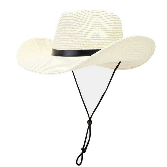 LEKODE Wide Brim Hats for Women Sunhat Women Straw Hats for Men Sun Hat Bucket Hats for Men Floppy Sun Hats for Women Sun Straw Hats for Men White One Size
