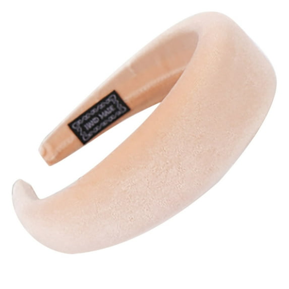 LEKODE Wide Headbands for Women Velvet Headband Headbands for Women Accessories for Women Thick Headbands for Women Gifts for Women Headbands for Women Non Slip Beige One Size