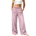 thumbnail image 1 of LEKODE Wide Leg Jeans for Women Trendy Pants Long Jeans Plus Size Jeans Beach Pants Soft Jeans Going Out Pants Boho Pants Casual Pants Loose Jeans Work Pants Comfy Pants Pink M, 1 of 7
