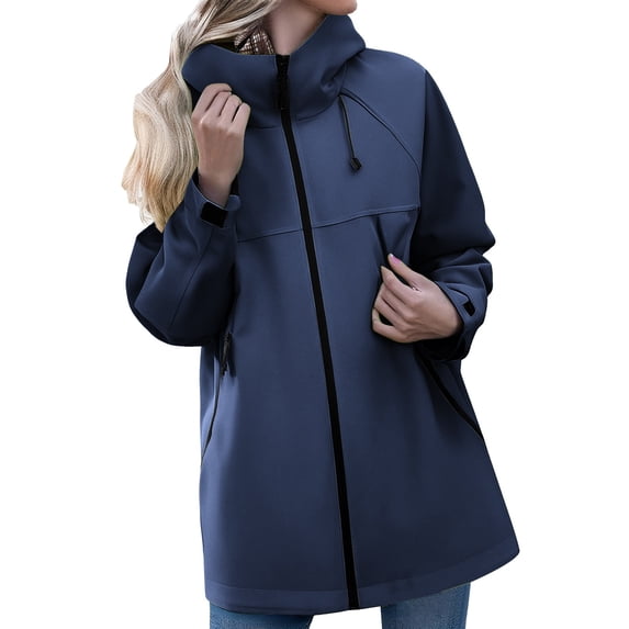LEKODE Windbreaker Jackets for Men Dustproof with Hood Loose Lightweight Jacket Hiking Jacket Mountain Shell Jacket Stylish Jacket Lightweight Portable Rain Coat Slim Fit Jackets for Men Blue 5XL