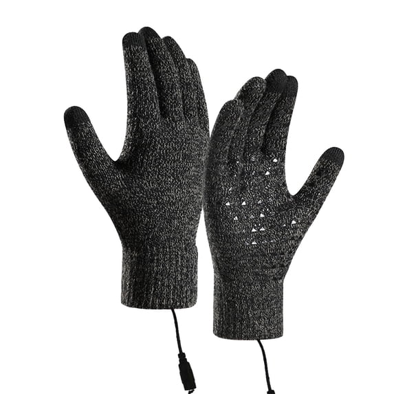 LEKODE Winter Touchscreen Knit Gloves for Unisex, Warm Fleece‑Lined Thermal Gloves with Stretch Elastic Cuff K Gray 1 A