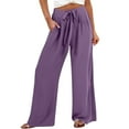 thumbnail image 1 of LEKODE Womans Pants Breathable Pants Women Travel Pants Women Plus Size Pants Gym Clothes for Woman Golf Pants Womens Bootcut Dress Pants Tall Pants for Women Long Purple S, 1 of 6
