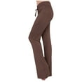 thumbnail image 1 of LEKODE Women Bootcut Flare Yoga Pants Drawstring High Waist Pilates Leggings Stretch Butter Soft Active Pant Coffee 2XL, 1 of 8