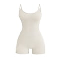 thumbnail image 1 of LEKODE Women Jumpers and Rompers Workout Jumpsuits for Women Body Suit Stretchy Soft Romper Athletic Romper Yoga Outfits for Women Beach Rompers Ribbed Unitard Stretch Summer Outfits White L, 1 of 4