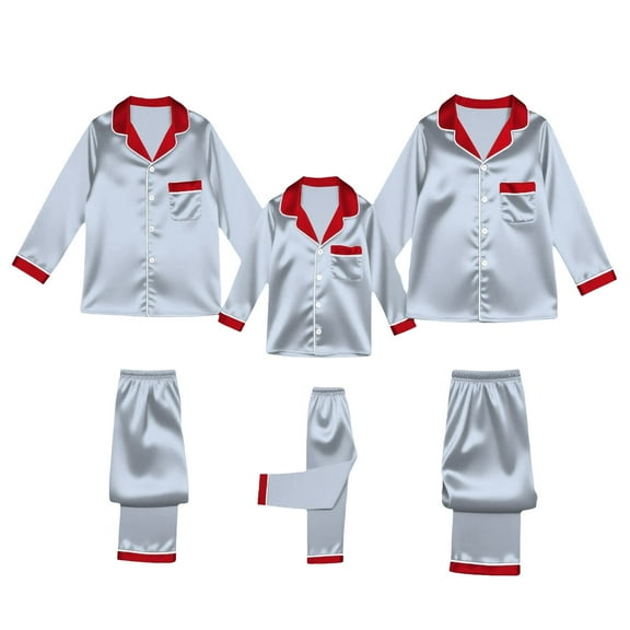 LEKODE Women Pajama Sets Christmas Family Pajamas Button Down Pajamas Women Matching Pajama Set Pajama Set Women Thanksgiving Pajamas Womens Fall Pajamas Light Ashy (C)140