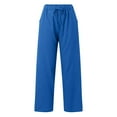 thumbnail image 1 of LEKODE Women Pants Plus Size Pants Plus Size Pants for Curvy Women High Waisted Pants for Women Golf Pants Womens Bootcut Dress Pants Palazzo Pants for Women Dressy Blue L, 1 of 5