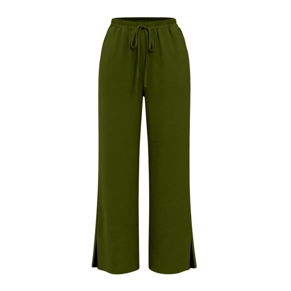 LEKODE Women Pants Running Pants Plus Size Pants Comfy Pants Flared Leggings for Women Beach Pants Golf Pants Slacks for Women Lounge Pants Comfortable Pants for Women Blackish Green L