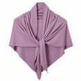 thumbnail image 1 of LEKODE Women Triangle Knit Shawl Wrap with Pull Through Loop, Versatile Poncho Cover Up for Wedding Daily Evening Wear Light Violet One Size, 1 of 5