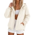 thumbnail image 1 of LEKODE Women Waterproof Hooded Rain Jacket Zip Up Outdoor Windbreaker Oversized Casual Lightweight Hiking Coat with Pockets White XL, 1 of 9