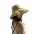 thumbnail image 1 of LEKODE Women's Foldable Floppy Sun Hats Reversible Vacation Beach Cap Summer Wide Brim Travel Fishing Bucket Hat Yellow One Size, 1 of 4