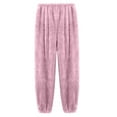 thumbnail image 1 of LEKODE Women's Fuzzy Plush Warm Pajama Pants Fleece Lounge Sleepwear Pj Bottoms Cozy Loungewear Pink XL, 1 of 3