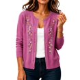 thumbnail image 1 of LEKODE Women's Knit Cardigans Oversized Cardigan Long Sleeve Cute Soft Button-down Sweater fashion clothing Purple XL, 1 of 6