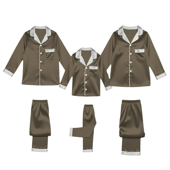 LEKODE Women's Pajama Sets Thanksgiving Pajamas Mens Christmas Pajamas Silk Pajama Set Christmas Pajamas for Family Christmas Family Pajamas Womens Christmas Pajamas Bronze (Dad)2xl