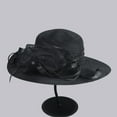 thumbnail image 1 of LEKODE Women's organza hat elegant Hat for women Organza Derby Hat for Women Tea Party Wedding Hat spring Hat for women church Hat easter Hat for women church Hat Sun Hat for Ladies Black One Size, 1 of 3