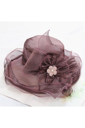 Women's organza hat fancy hats kentucky derby hats for women summer hats for women church hats womens dress hats church hats Organza Derby Hats for Women spring hats for women Gray One Size