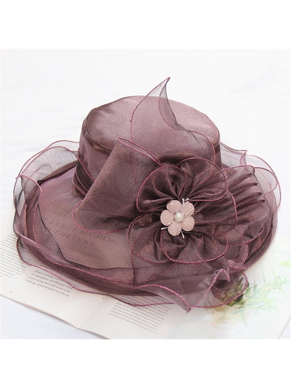 Women's organza hat fancy hats kentucky derby hats for women summer hats for women church hats womens dress hats church hats Organza Derby Hats for Women spring hats for women Gray One Size