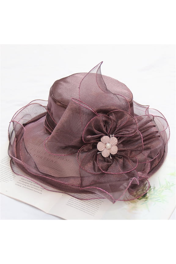 Women's organza hat fancy hats kentucky derby hats for women summer hats for women church hats womens dress hats church hats Organza Derby Hats for Women spring hats for women Gray One Size