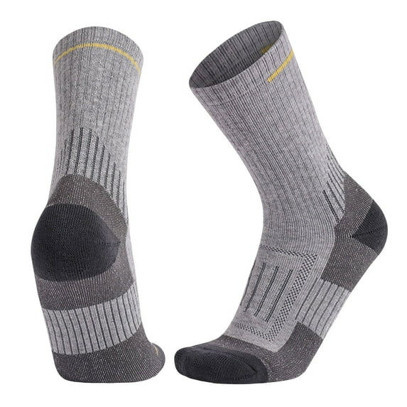 LEKODE Womens Athletic Crew Socks Compression Stockings for Men Breathable Socks Thick Socks Women Winter Stockings Thermal Socks Long Socks Men Gray One Size
