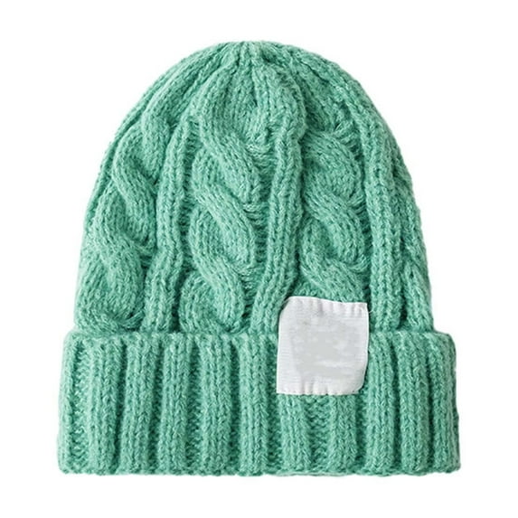 LEKODE Womens Beanies for Winter Hats for Women Brimless Hat Caps for Women No Brim Hats for Women Funny Hats Winter Hats for Men Green One Size
