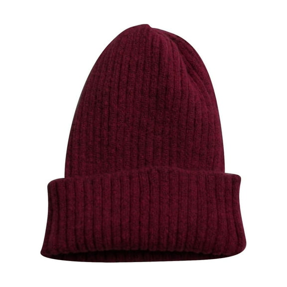 LEKODE Womens Beanies for Winter Hats for Women Brimless Hats for Women Hat for Women Mens Caps Womens Cap Red M