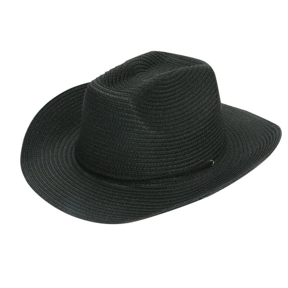 LEKODE Womens Hats Fishing Hat Cowboy Hats for Women Womens Sun Hat Beach Hats for Men Sun Hats for Women Straw Fedora Hats for Women Black One Size