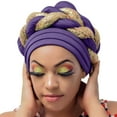 thumbnail image 1 of LEKODE Womens Skull Cap Headwrap Scarf Turban Head Wraps for Women Hair Hats for Women Head Scarves for Women Head Wrap Towel for Wet Hair Caps for Women Purple One Size, 1 of 4