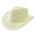 thumbnail image 1 of LEKODE Womens Straw Hat Oversized Beach Hat summer hat Summer Sun hat straw hat UV Protection Mesh Hat with Band Summer Boho Hat Summer Beach Hat Beach Gardening sun Hat for Men Women Yellow One Size, 1 of 2