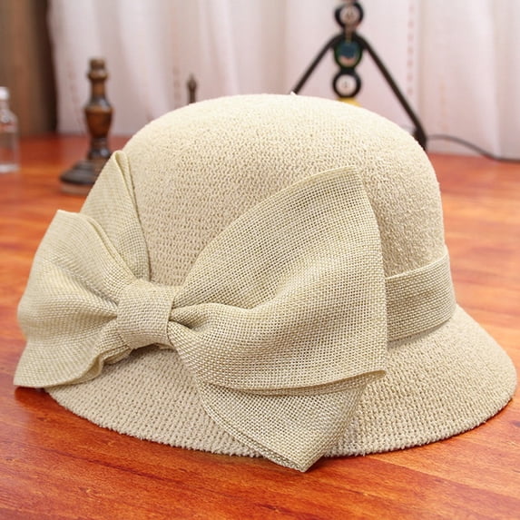 LEKODE Womens Straw Hat Wide-brimmed hat hats for women Travel Straw Cap Womens Sun Straw Hat Summer Boho Hat Packable Wide Brim Hats with Band summer hat wide brim hats for women Beige One Size