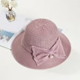 thumbnail image 1 of LEKODE Womens Straw Hat straw hat floppy sun hat Hat Adjustable Wide-brimmed hat summer hat sun hats UV Protection beach hat Shapeable Brim Packable Wide Brim Hats Mesh Hat Purple One Size, 1 of 2