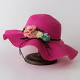 thumbnail image 1 of LEKODE Womens Straw Hat wide brim hats for women for Men Women Travel Straw Cap Hat Adjustable with Band lightweight hat straw hat Outdoor Hat Womens Sun Straw Hat Summer Sun hat Hot Pink One Size, 1 of 1