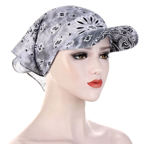 LEKODE Womens Turbans square scarf Bandana Head Wrap head bandana hair nets for sleeping head cover hair wrap cap headband bandanas for women Sweat Wicking bandana scarf tie headband Gray One Size