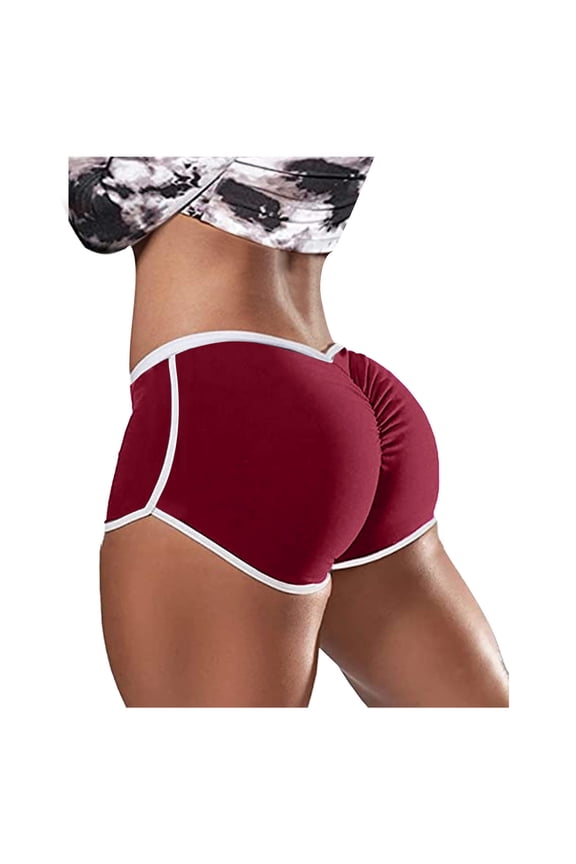 Workout Shorts for Women Biker Shorts Women Workout Shorts Women Soft Leggings Scrunch Shorts Vitality Leggings for Women Running Shorts for Women Pants for Women Red L