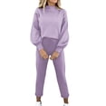 thumbnail image 1 of LEKODE Yoga Sets for Women Womens Winter Sets Long Sweatshirts for Women Womens Long Sleeve Tops Jogging Sets for Women's Long Sleeve Tops for Women Purple L, 1 of 9