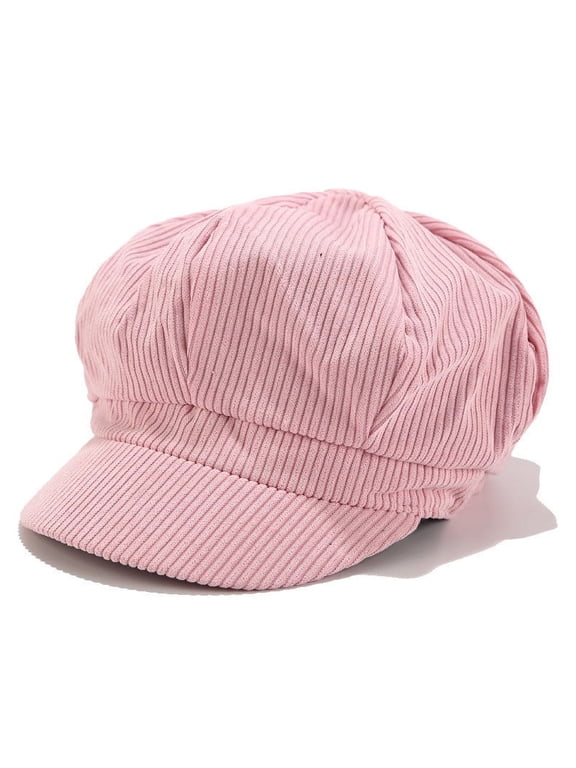 berets for women Super Soft Color Artist Style Wool Beret 6-panel hat Newsboy Caps French Beret Hats Painter Hat Breathable Hat Lightweight Packable Wool Berets for Women Pink One Size