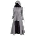 thumbnail image 1 of LEKODE cloak with sleeves renaissance cloak cloak with hood women adult capes Women Plus Size Cloak Sweater Plus Hooded Low Fashion Tops High Blouse Womens Vintage Women's Coat Gray 4XL, 1 of 4