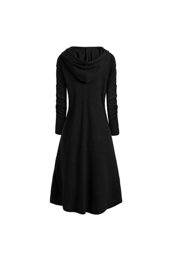 cloak with sleeves renaissance cloak medieval cloak christmas cape Womens Fashion Hooded Plus Size Vintage Cloak High Low Sweater Blouse Tops Black 5XL