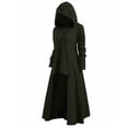 thumbnail image 1 of LEKODE cloak with sleeves renaissance cloak medieval cloak christmas cape Womens Fashion Hooded Plus Size Vintage Cloak High Low Sweater Blouse Tops Green 5XL, 1 of 4